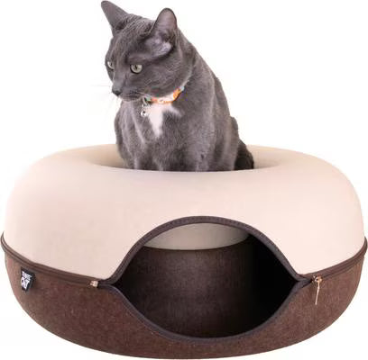TC Donut Cat Hideaway Cave & Bed Chocolate & Cream