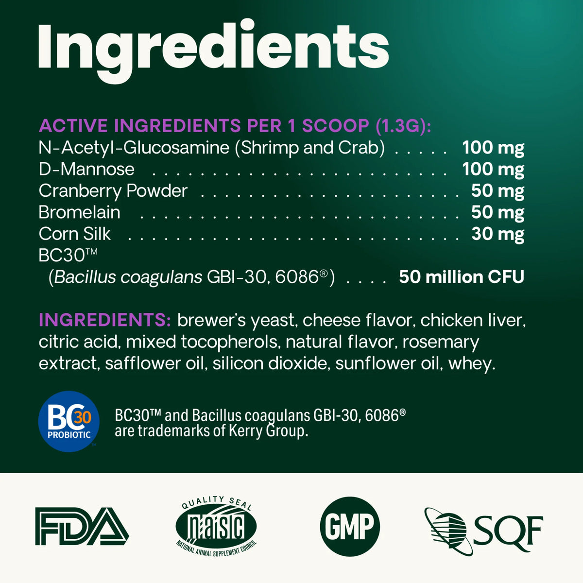 VetriScience Cat Supplement UT Health Chicken & Cheese Granules 60 mg
