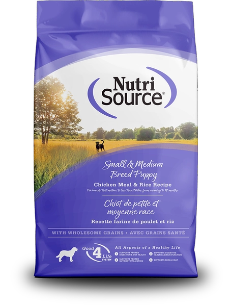 Nutrisource Sm/Med Breed Puppy Chicken & Rice 12 lb.