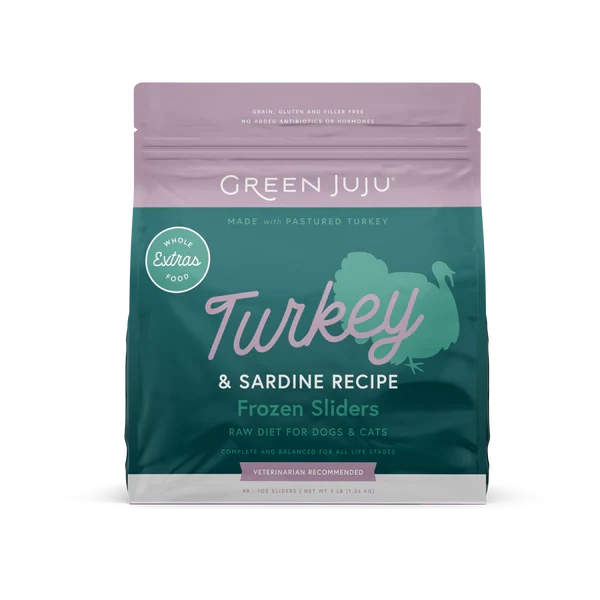 Green Juju Frozen Extras Turkey + Sardine 6 lb.