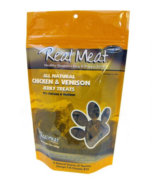 Real Meat Chicken & Venison Treats 4 oz.