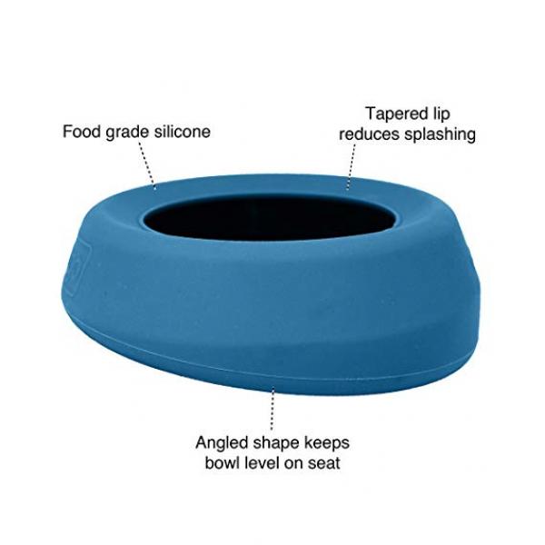 Kurgo Wander Water Bowl Splash Free Blue
