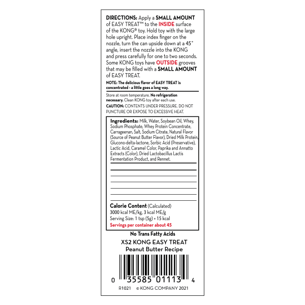 Kong Easy Treat Peanut Butter 8 oz