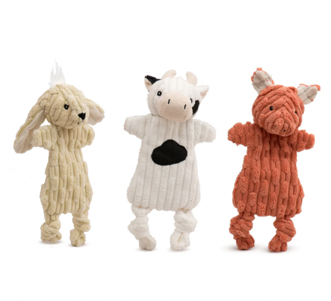 HH Dog Toy Flatties Barnyard Small