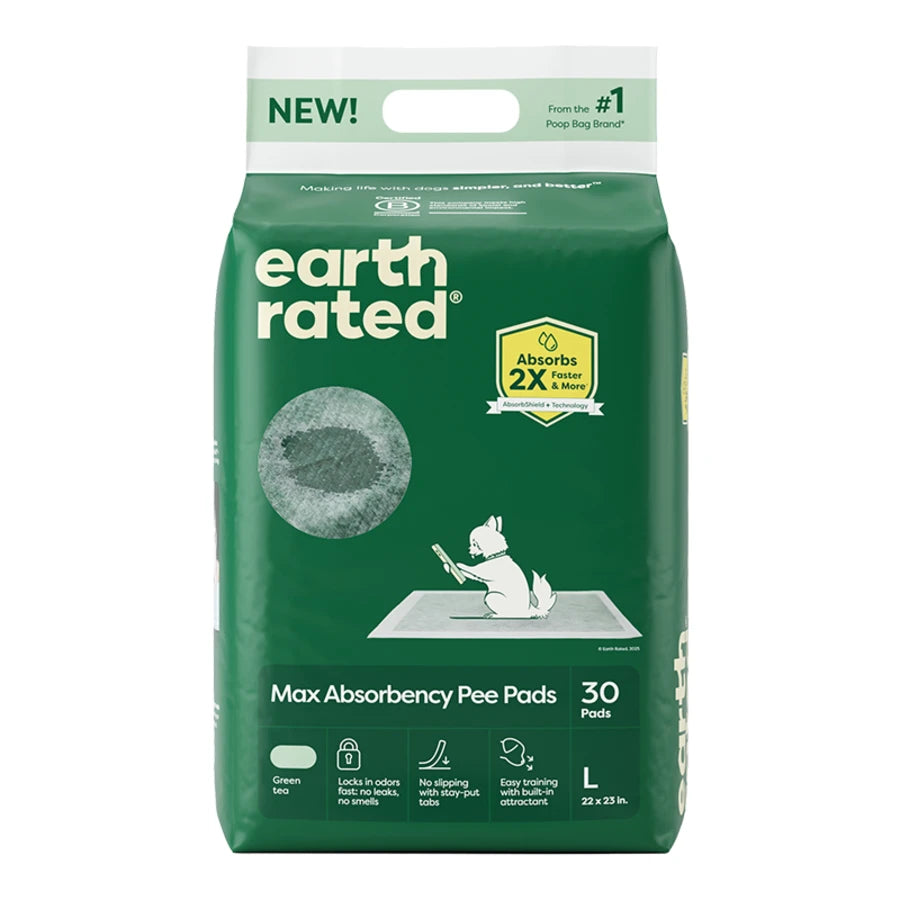 Earth Rated Dog Pee Pads 30 Pack Large 22" x 23"