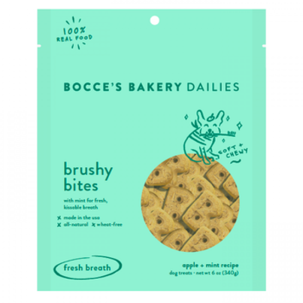Bocce's* Bakery Dailies Soft & Chewy Brushy Bites 6 oz Bag