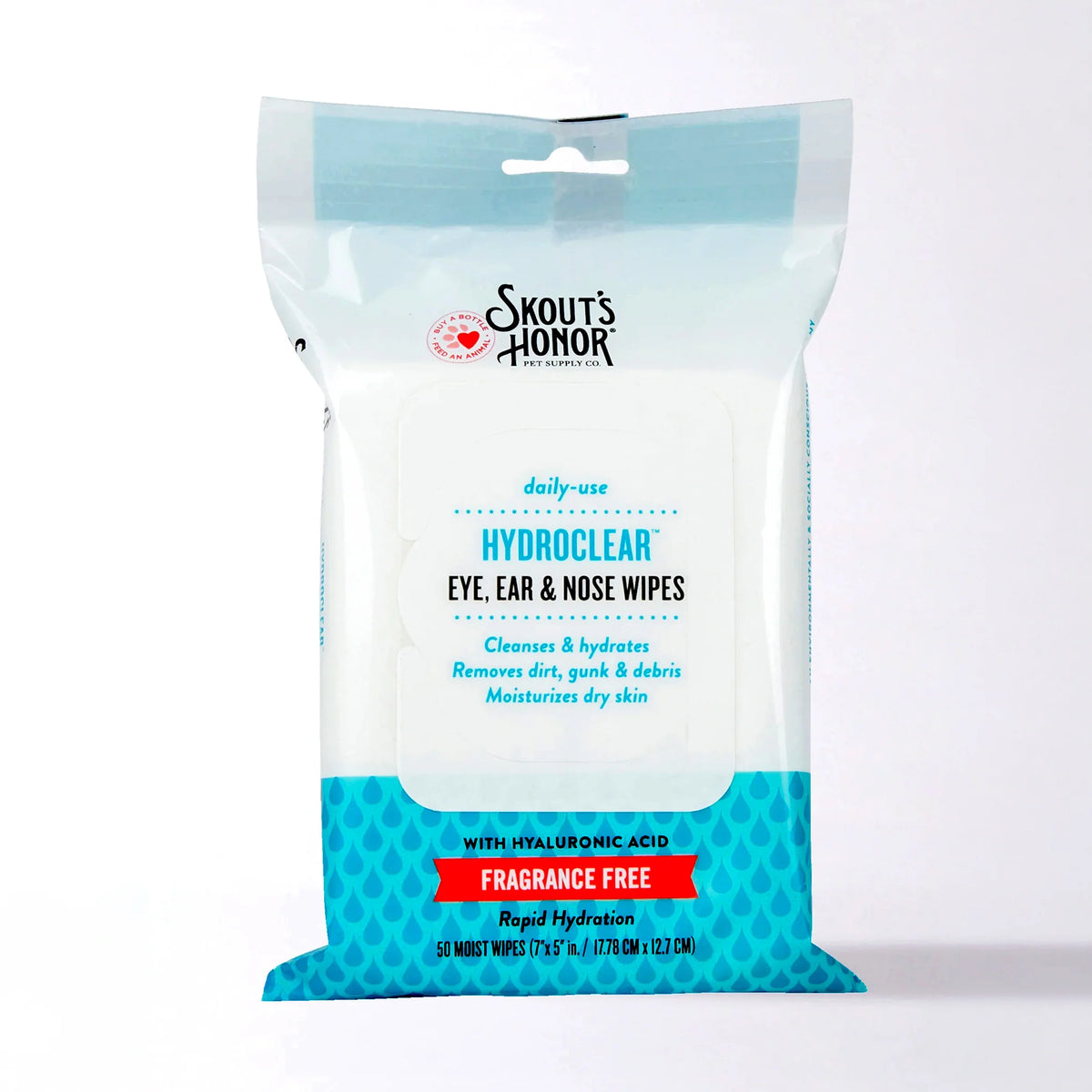 Skout's Honor* Grooming Hydroclear Ear, Eye & Nose Wipes