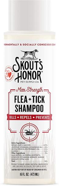 Skout's Honor* Flea & Tick Dog Shampoo 16 oz