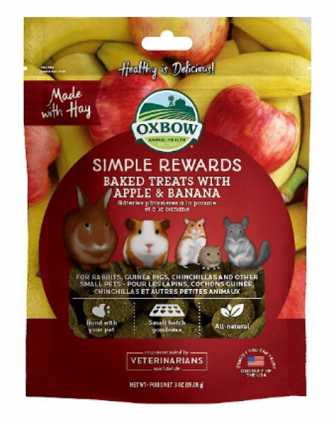 Oxbow Simple Rewards Baked Apple & Banana 3 oz.