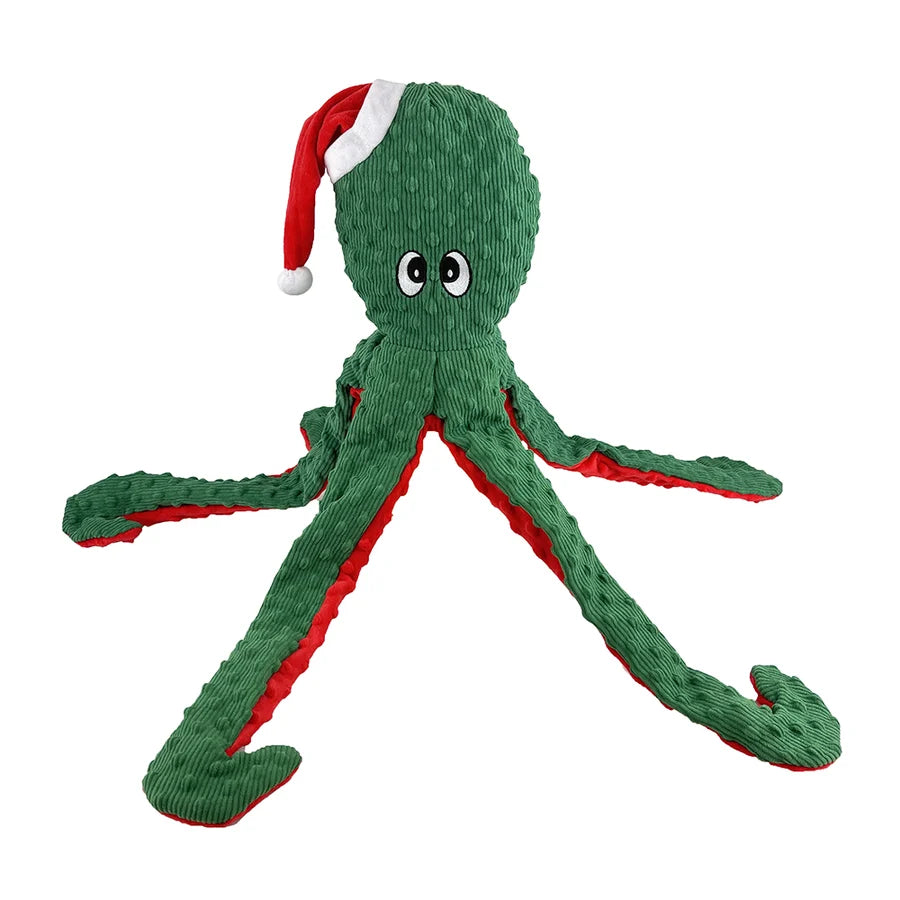 PetLou Holiday Christmas Dotty Octopus 26"