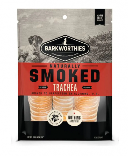 Barkworthies* Smoked Trachea 6" 3 pk