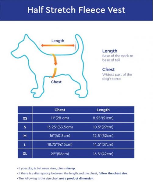 Gooby Fleece Vest Half Stretch