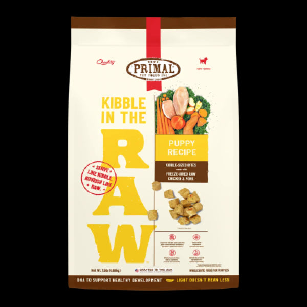 Primal Dog Food Kibble in the Raw Puppy 1.5 lb