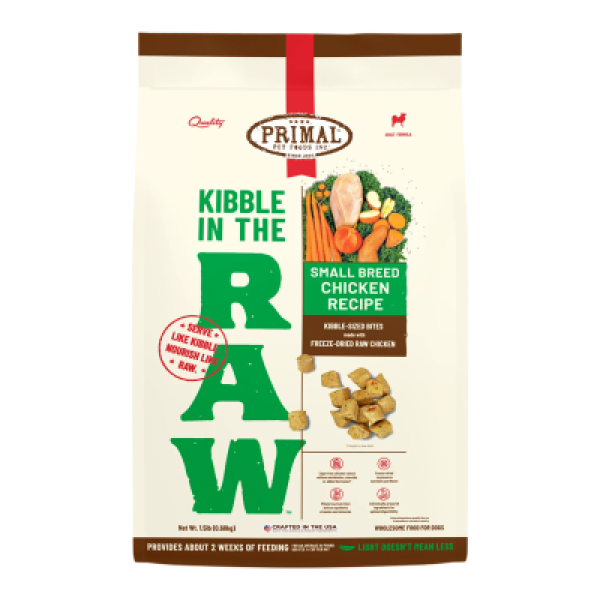 Primal Dog Food Kibble in the Raw Small Breed 1.5 lb