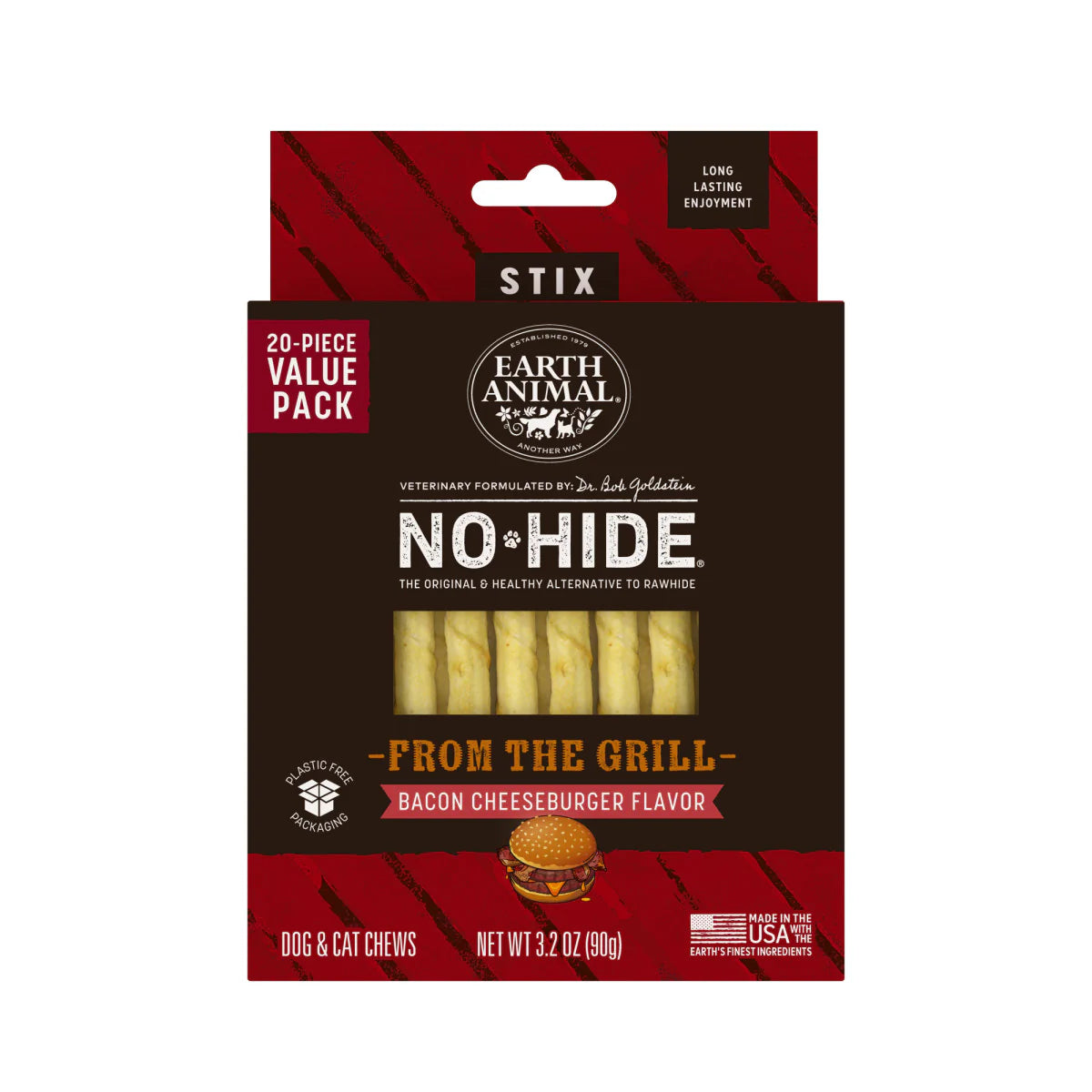 EA No Hide Bacon Cheeseburger Chews Stix Value Pack 20 ct.