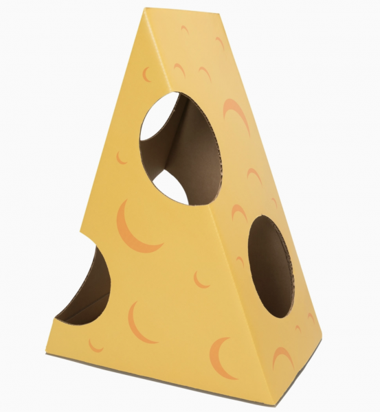 Cat in the Box Monster Cheese Wedge Cardboard Box Playhouse