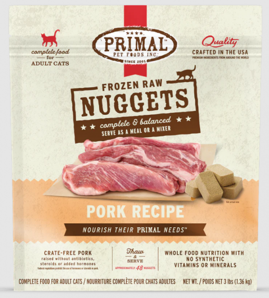 Primal CAT Nugget Pork 3 lb.