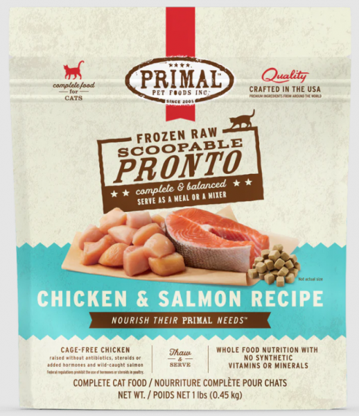 Primal Cat Pronto Chicken & Salmon 1 lb.