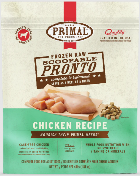 Primal Dog Pronto Chicken 4 lb.