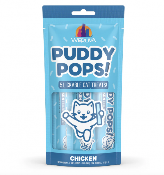 Weruva Puddy Pops Lickable Cat Treat Chicken 5 pk