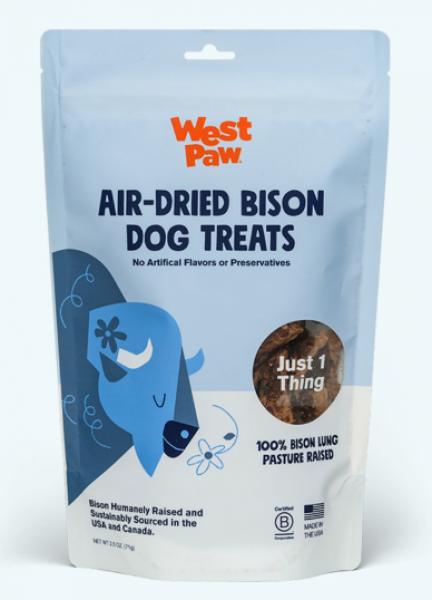 West Paw Treat Air Dried Bison Lung 2.5 oz
