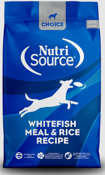 Nutrisource Choice Whitefish Meal & Rice 40 lb.