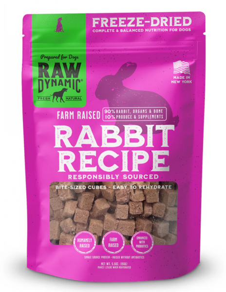 Raw Dynamic FD Dog Food Rabbit 5.5 oz