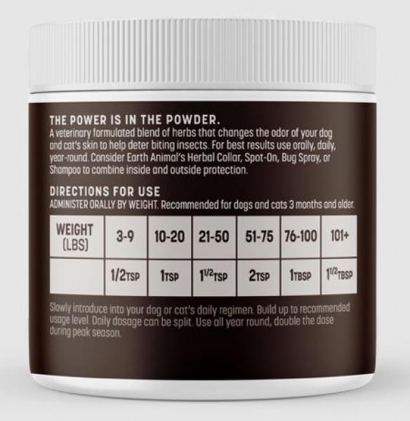 Earth Animal Flea and Tick Internal Powder Yeast Free 8 oz.