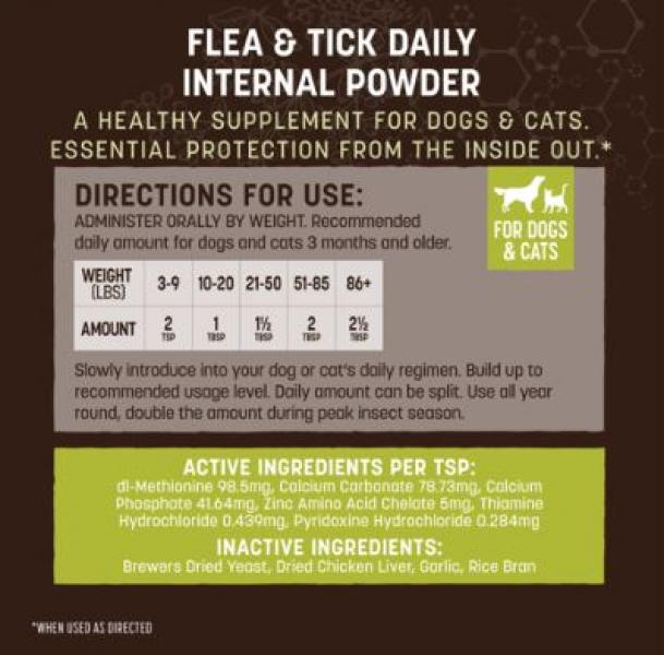 Earth Animal Flea and Tick Internal Powder 1 lb.