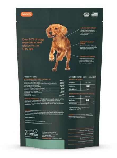 Vetri Science* Dog Glycoflex Healthy Hip + Joint Chew Small Breed Duck 60 ct