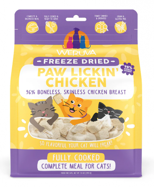 Weruva Cat Food Freeze Dried Paw Lickin Chicken 7 oz