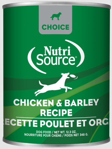 Nutrisource Choice Dog Can Chicken & Barley 12.3 oz.