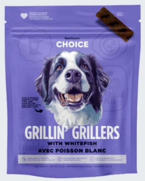 NutriSource Dog Treat Choice Grillin' Grillers Whitefish 32 oz