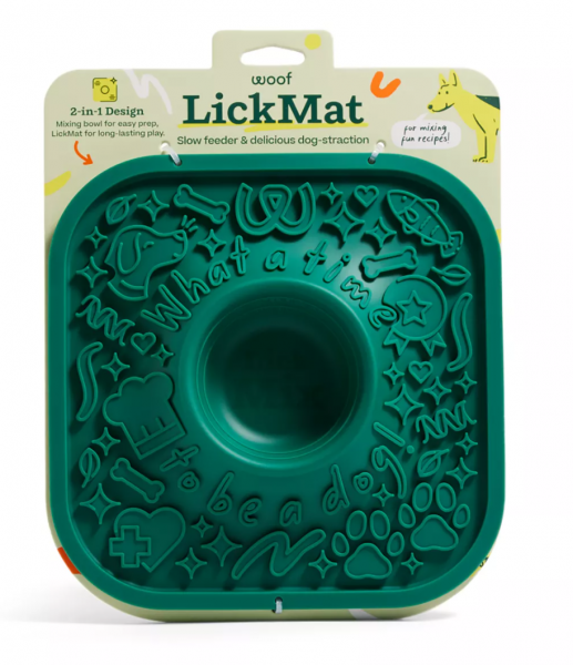 Woof Dog Lick Mat Green