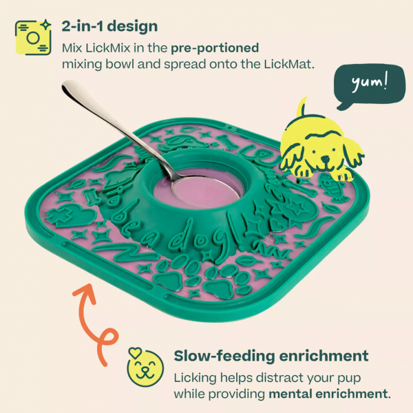 Woof Dog Lick Mat Green