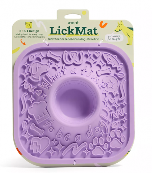 Woof Dog Lick Mat Lavender