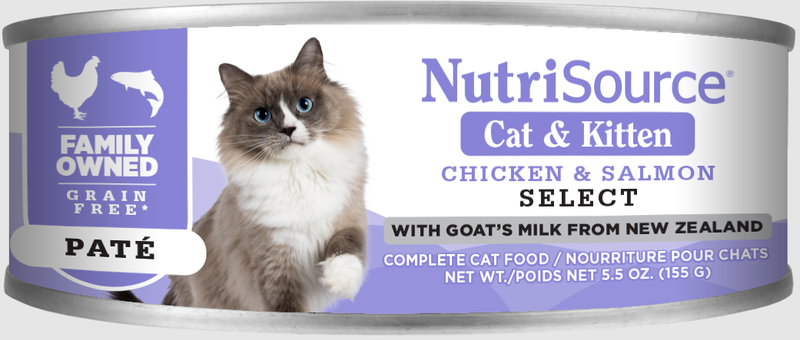 Nutrisource Cat Can Chicken and Salmon Select 5.5 oz.
