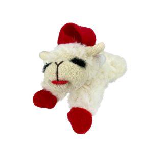 Multipet Holiday Lamb Chop w/ Santa Hat 10"