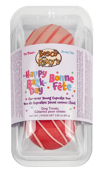 B&R Bark-Day Cupcake Duo Pink