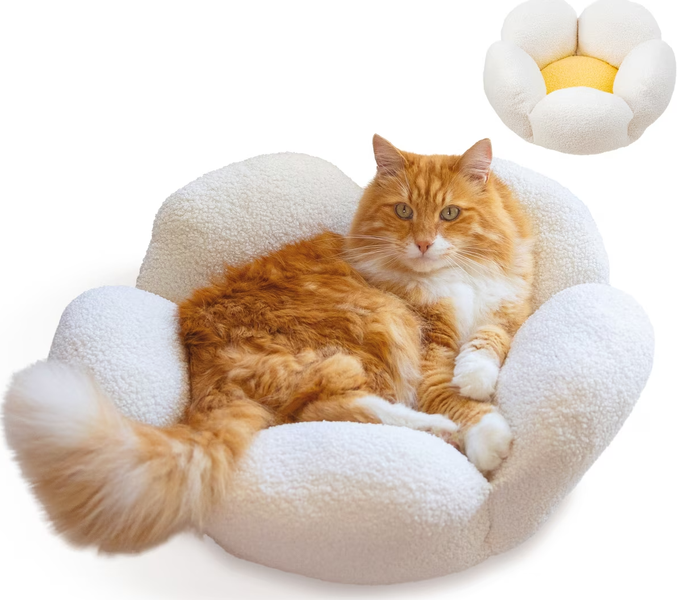 Catstages Purrfect Petals Cat Bed White