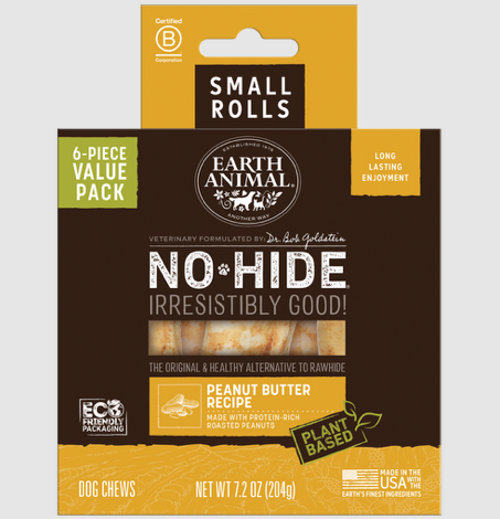 EA No Hide Peanut Butter Chews Small 4" Value Pack 6 ct.
