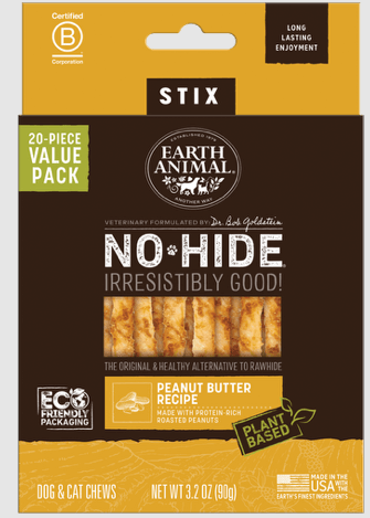 EA No Hide Peanut Butter Chews Stix Value Pack 20 ct.