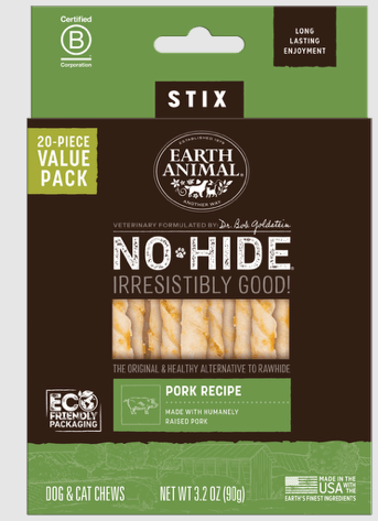 EA No Hide Pork Chews Stix Value Pack 20 ct.
