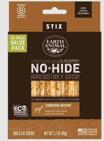 EA No Hide Venison Chews Stix Value Pack 20 ct.
