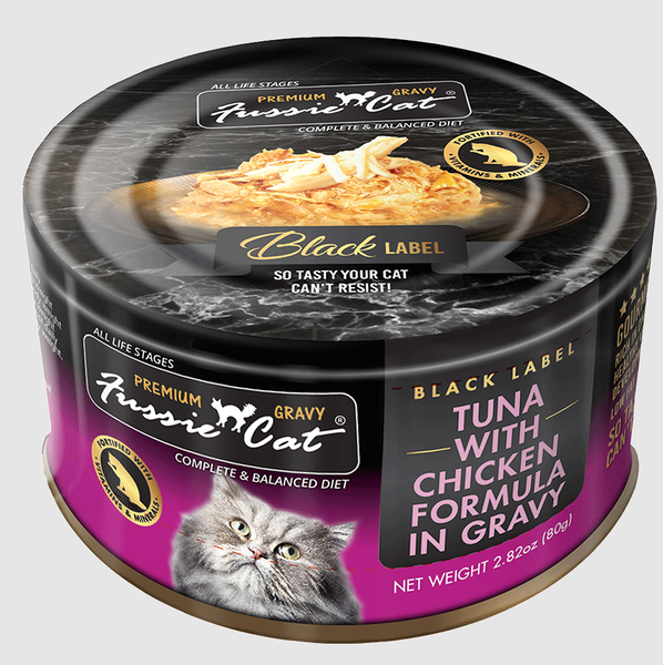 Fussie Cat Can GRAVY Tuna Chicken in 2.82 oz