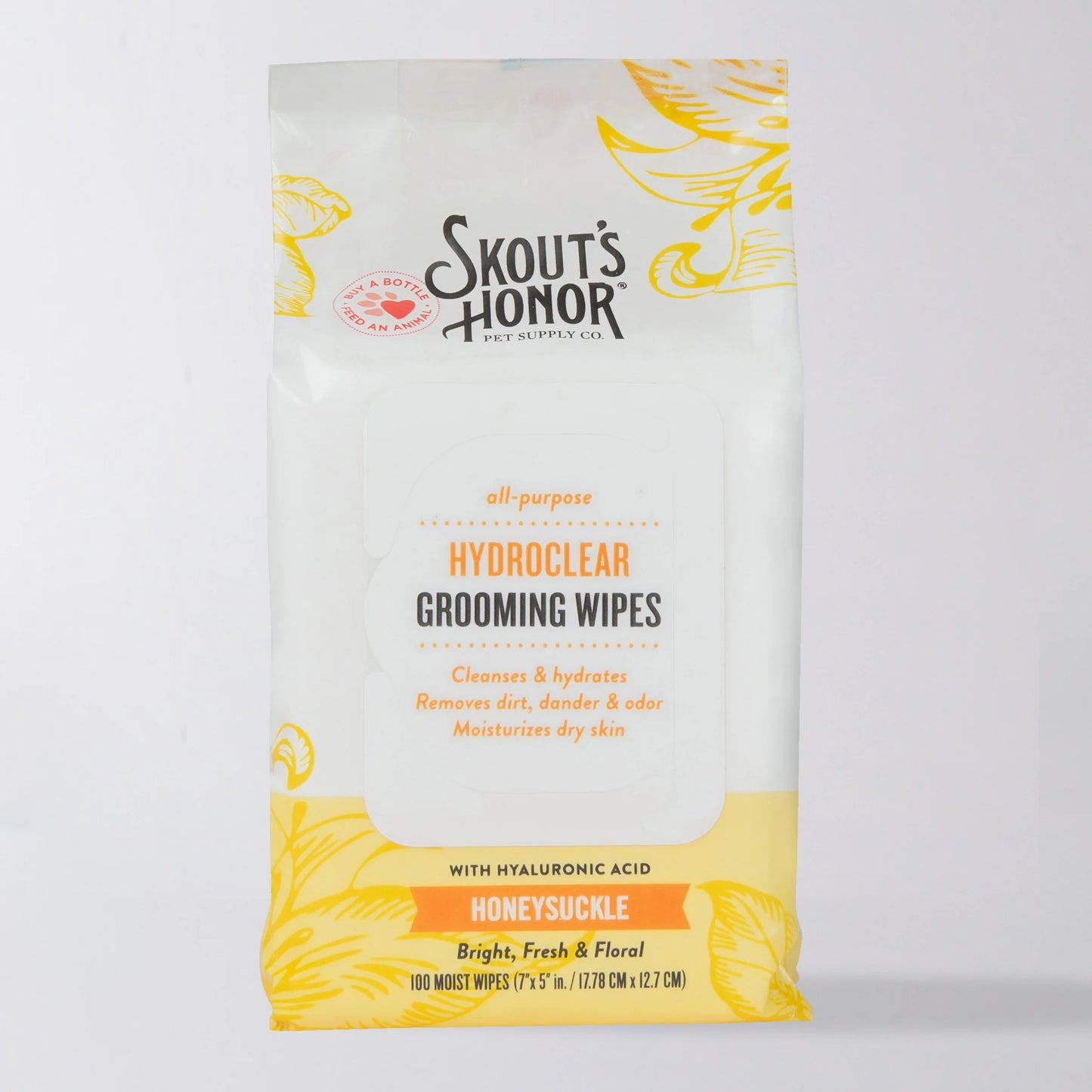 Skout's Honor* Grooming Hydroclear Wipes Honeysuckle 100 ct