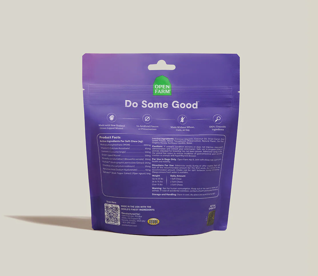 Open Farm* Supplement Hip & Joint Chews 90 ct