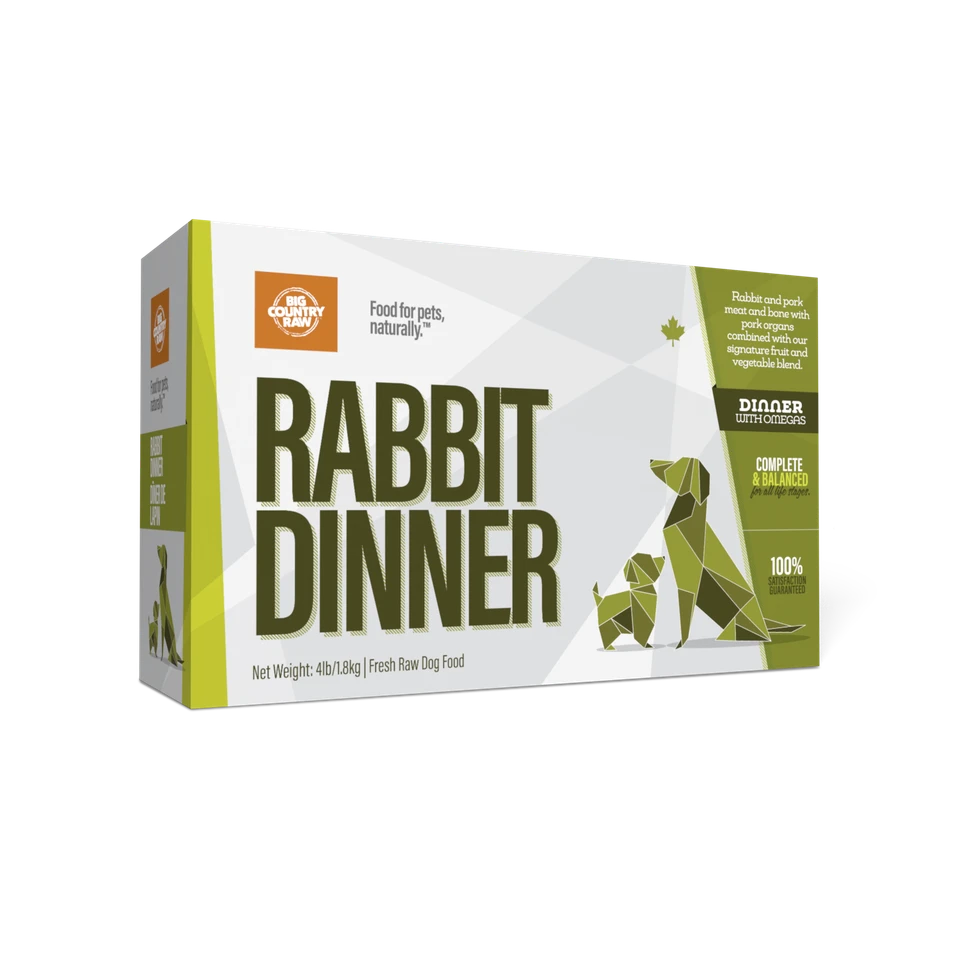 Big Country Raw Dog Frozen Rabbit Box 4 lb.