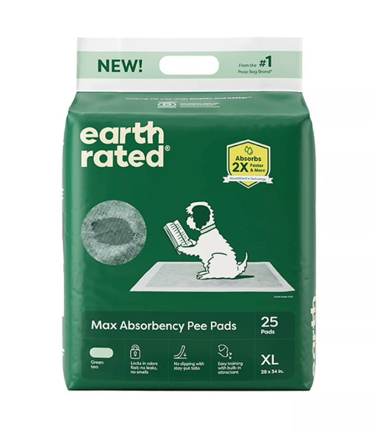 Earth Rated Dog Pee Pads 25 Pack Extra Large 28" x 34"