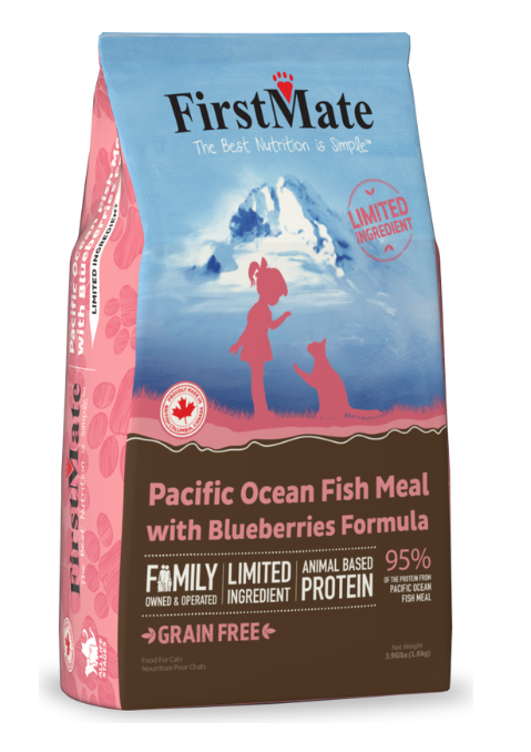 FirstMate Cat Dry GF LID Pacific Ocean Fish w/ Blueberries 1 lb.